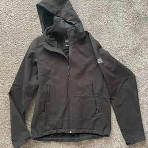 north face black water resistant hoodie
